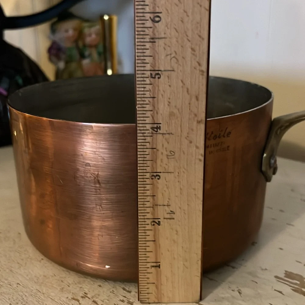 L’etoile Fantuzzi made in Chile copper & brass pot